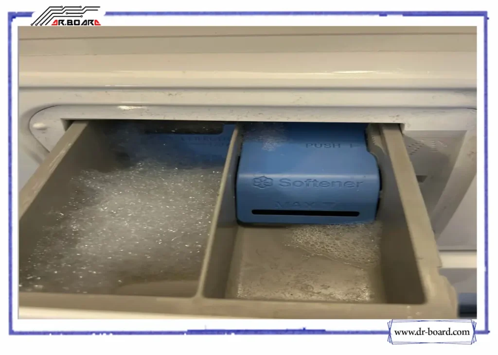 جلوگیری و رفع نشتی ماشین لباسشویی در 3 محل اصلی آبریزی نشت آب از جای پودر