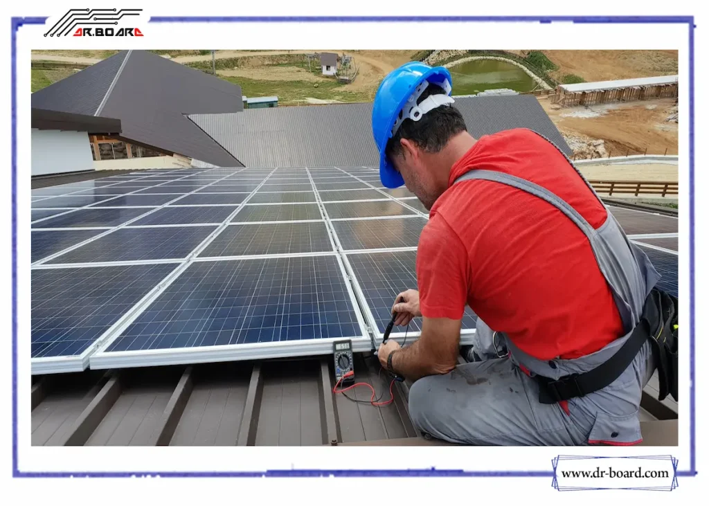 نصب پنل خورشیدی روی سقف