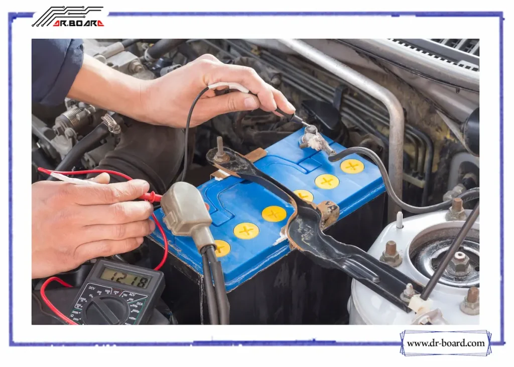 تست باتری با مولتی متر